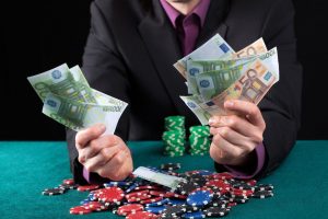 Playing Casino Chips And Money